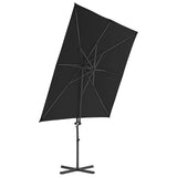 Cantilever Garden Parasol with Steel Pole Black 250x250 cm