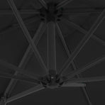 Cantilever Garden Parasol with Steel Pole Black 250x250 cm