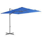Cantilever Garden Parasol with Steel Pole Azure Blue 250x250 cm