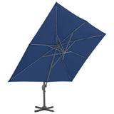 Cantilever Garden Parasol with Aluminium Pole 4x3 m Azure Blue