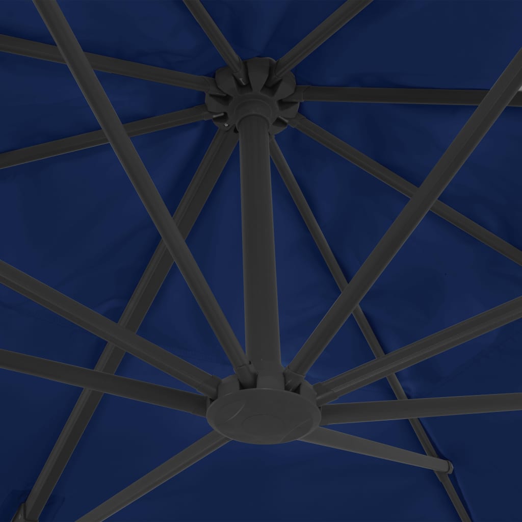 Cantilever Garden Parasol with Aluminium Pole 4x3 m Azure Blue