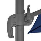 Cantilever Garden Parasol with Aluminium Pole 4x3 m Azure Blue - Close-Up Angle