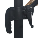 Cantilever Garden Parasol with LED Lights and Aluminium Pole 400x300 cm Taupe - Close-Up Angle