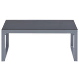 Coffee Table 90x50x40 cm Aluminium - Front View