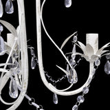 Crystal Pendant Ceiling Lamp Chandeliers 2 pcs Elegant White - Top-Down View
