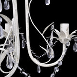 Crystal Pendant Ceiling Lamp Chandeliers 4 pcs Elegant White - Top-Down View
