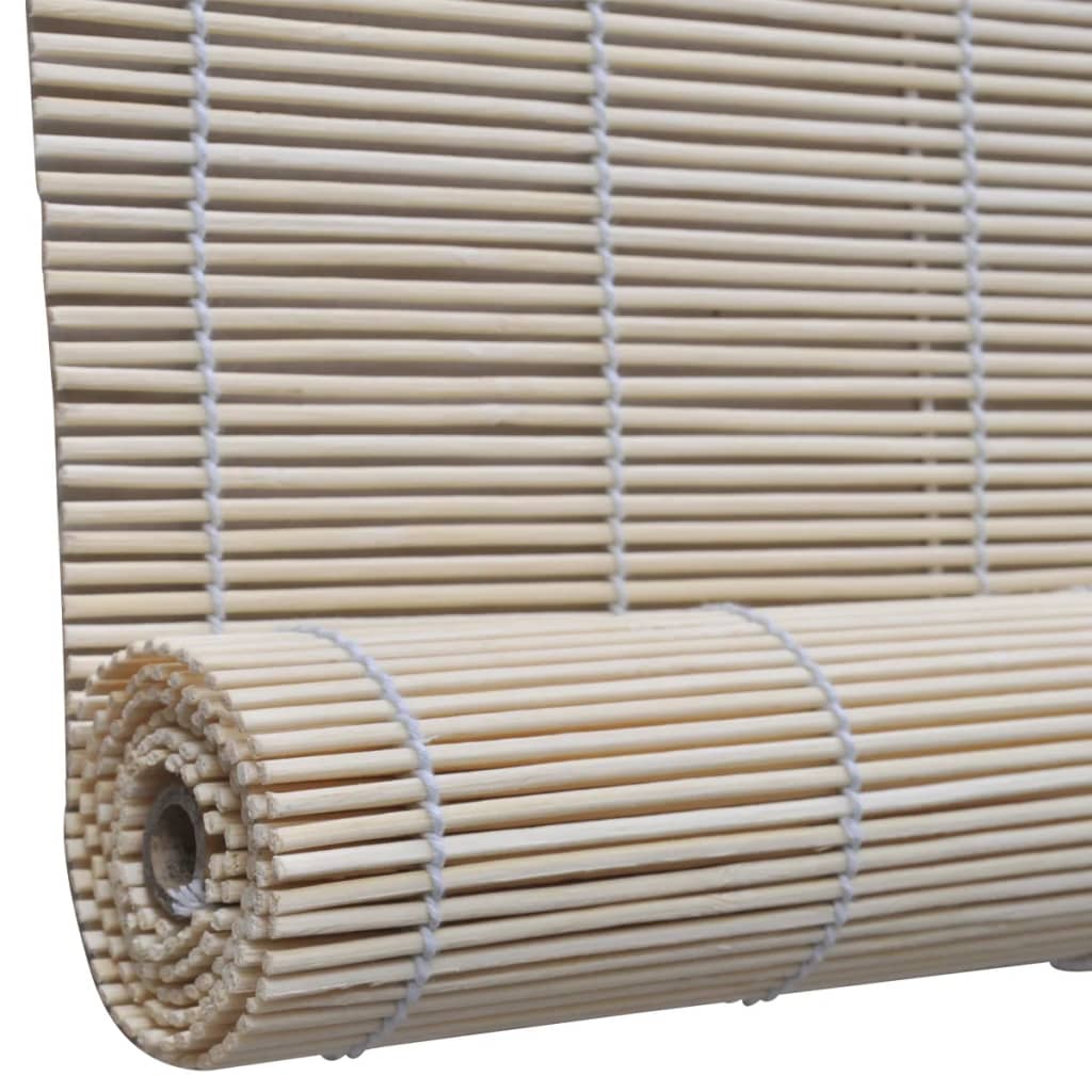 Natural Bamboo Roller Blinds 2 pcs 120x160 cm