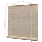 Natural Bamboo Roller Blinds 2 pcs 120x160 cm