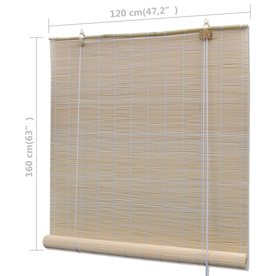 Natural Bamboo Roller Blinds 2 pcs 120x160 cm