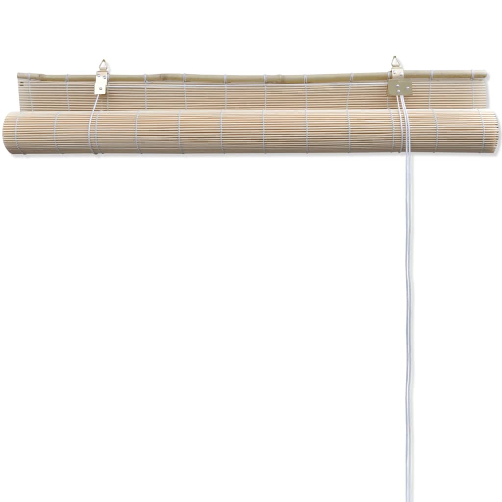 Natural Bamboo Roller Blinds 4 pcs 120x160 cm