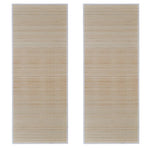 Rectangular Natural Bamboo Rugs 2 pcs 120x180 cm