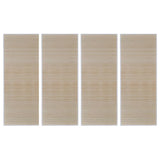 Rectangular Natural Bamboo Rugs 4 pcs 120x180 cm - Front View