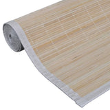 Rectangular Natural Bamboo Rugs 4 pcs 120x180 cm - Rear View