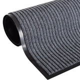 PVC Door Mats 2 pcs Grey 90x60 cm - Rear View