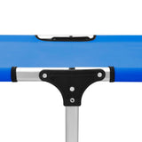 Extra High Folding Senior Sunbed Blue Aluminium - Close-Up Angle