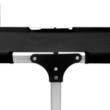 Extra High Folding Senior Sunbed Black Aluminium