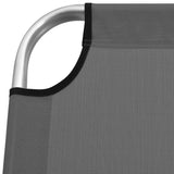 Extra High Folding Senior Sunbed Grey Aluminium - 45-Degree Angle