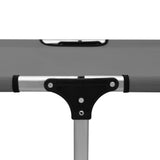 Extra High Folding Senior Sunbed Grey Aluminium - Rear View