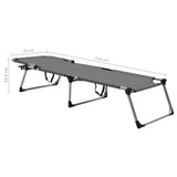 Extra High Folding Senior Sunbed Grey Aluminium