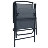 Folding Chairs 2 pcs Texilene Grey