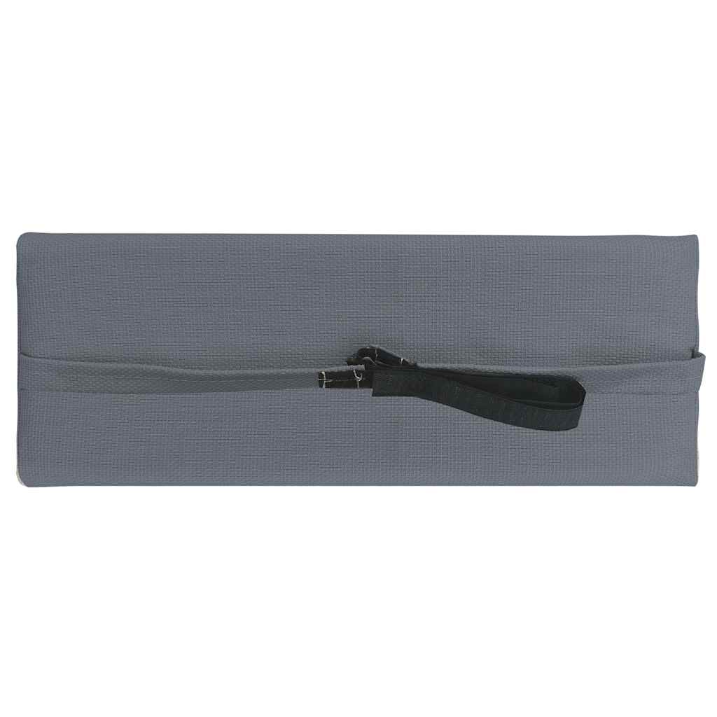 Deck Chair Headrest Grey 40x7.5x15 cm Textilene