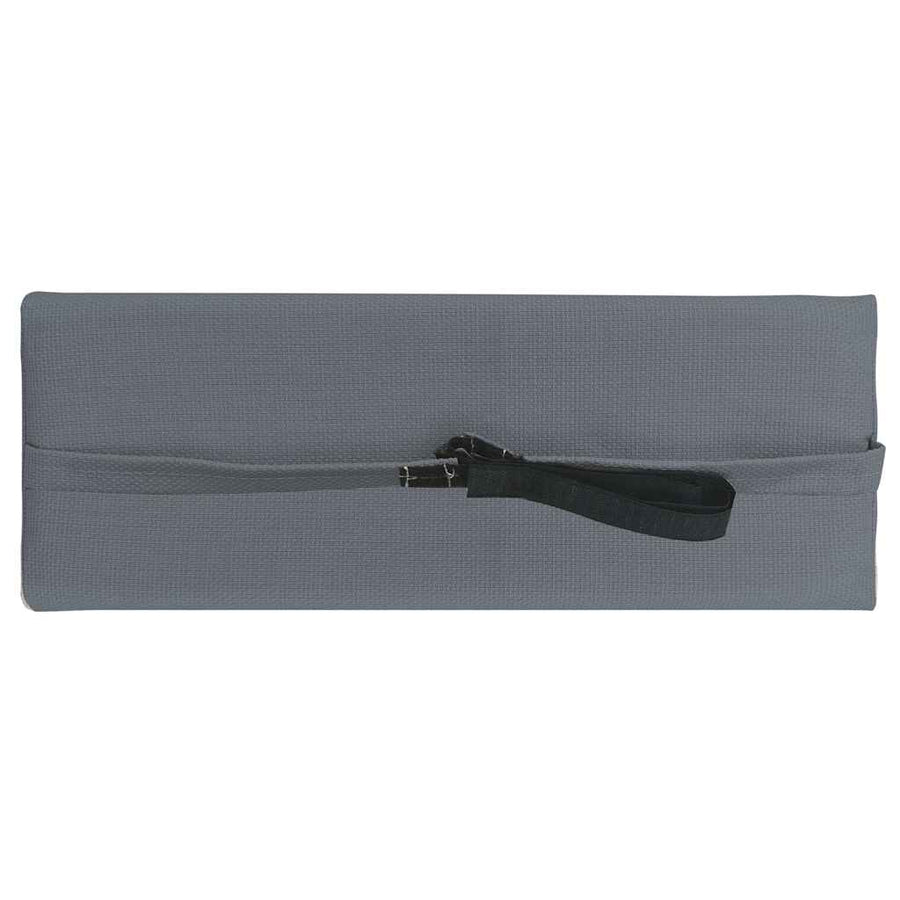 Deck Chair Headrest Grey 40x7.5x15 cm Textilene