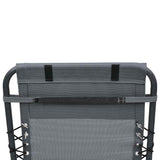 Deck Chair Headrest Grey 40x7.5x15 cm Textilene