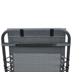Deck Chair Headrest Grey 40x7.5x15 cm Textilene