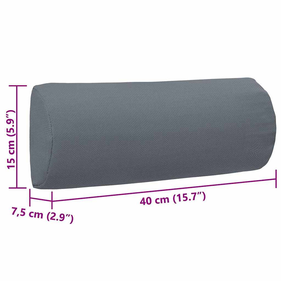 Deck Chair Headrest Grey 40x7.5x15 cm Textilene
