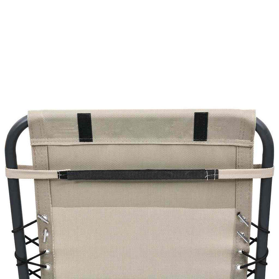 Deck Chair Headrest Cream 40x7.5x15 cm Textilene