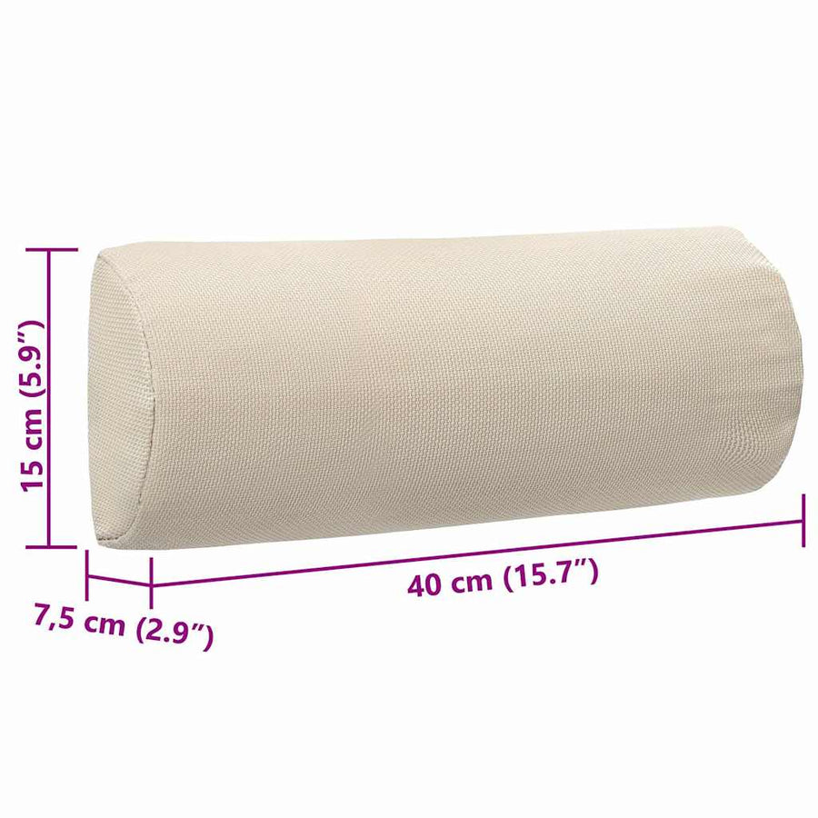 Deck Chair Headrest Cream 40x7.5x15 cm Textilene
