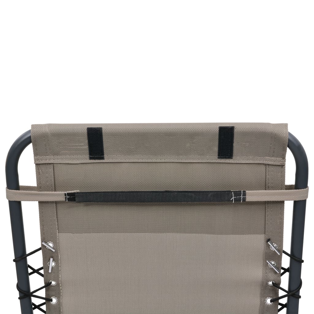 Deck Chair Headrest Taupe 40x7.5x15 cm Textilene