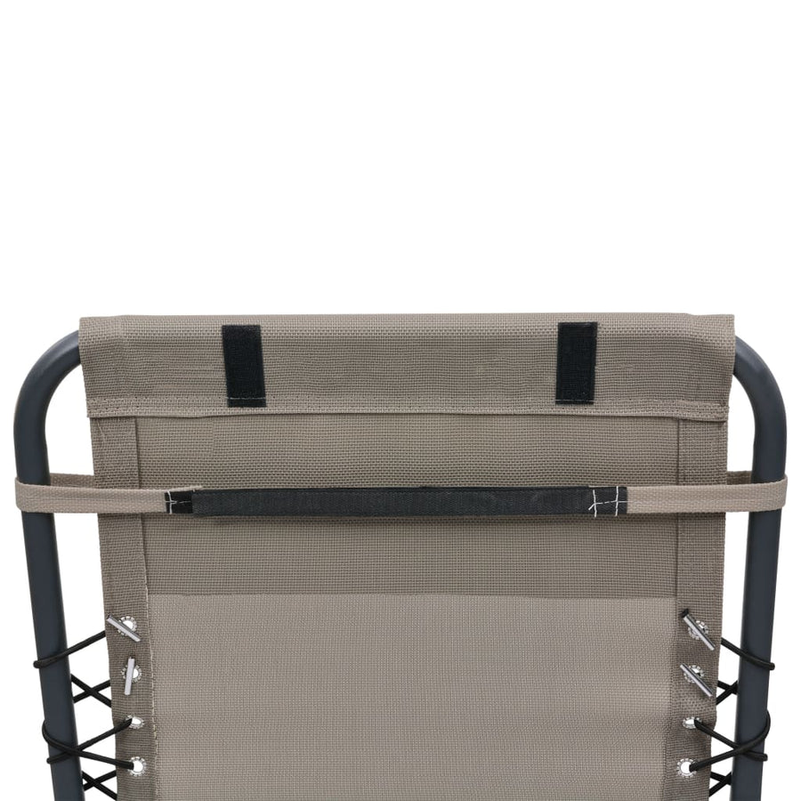 Deck Chair Headrest Taupe 40x7.5x15 cm Textilene