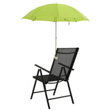 Camping Chair Parasols 2 pcs Green 105 cm - Side View