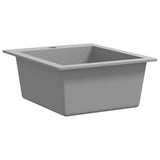 Overmount Kitchen Sink Single Basin Granite Grey - Side View