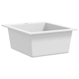 Overmount Kitchen Sink Single Basin Granite Cream White - Side View