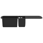 Granite Kitchen Sink Double Basin Black