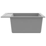 Granite Kitchen Sink Single Basin Grey - 45-Degree Angle