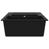 Granite Kitchen Sink Double Basin Black
