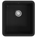 Granite Kitchen Sink Single Basin Black - Front View