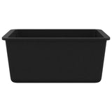 Granite Kitchen Sink Single Basin Black - 45-Degree Angle
