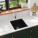 Granite Kitchen Sink Single Basin Black