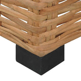 Armless Sofa with Cushions Natural Rattan - Close-Up Angle