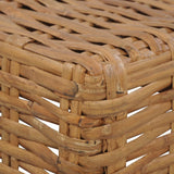 Coffee Table 47x47x28 cm Natural Rattan - Side View