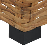 Coffee Table 47x47x28 cm Natural Rattan - Top-Down View