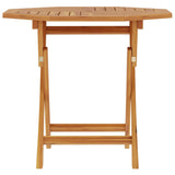 Folding Garden Table 85x85x76 cm Solid Teak Wood - Side View