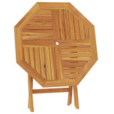 Folding Garden Table 85x85x76 cm Solid Teak Wood - Rear View