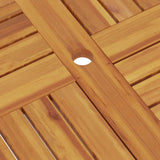 Folding Garden Table 85x85x76 cm Solid Teak Wood - Close-Up Angle