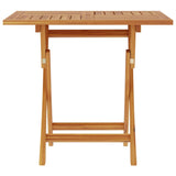 Folding Garden Table 85x85x76 cm Solid Teak Wood - Side View