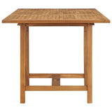 Extending Garden Table (110-160)x80x75cm Solid Teak Wood - Rear View